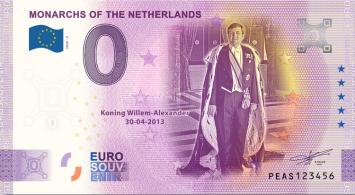 0 Euro biljet Nederland 2020 - Vorsten van Nederland Koning Willem-Alexander ANNIVERSARY