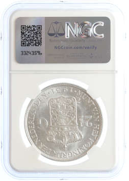 Netherlands Koningin Wilhelmina 2 1/2 gulden 1931 MS61