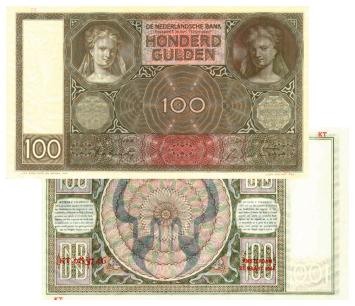 100 gulden 1930 Vrouwenkop 117-4