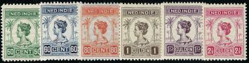 Nederlands Indië NVPH nr. 129/134 Koningin Wilhelmina 1913/1931 postfris