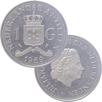 1 Gulden 1969 Nederlandse Antillen Proefontwerp