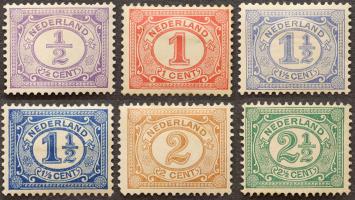 Nederland NVPH 50/55 Cijfer 1899-1913 postfris