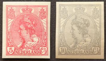 Nederland NVPH 82/83 Koningin Wilhelmina 1923 postfris
