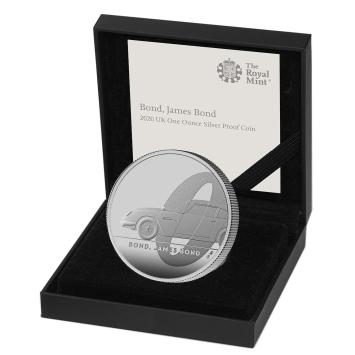 James Bond 2 Pound 1 ounce 2020 zilver proof Verenigd Koninkrijk