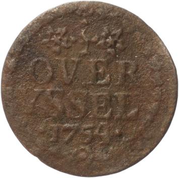 Overijssel Duit 1754
