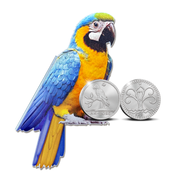 Papegaai Duit Zilver - 1 ounce