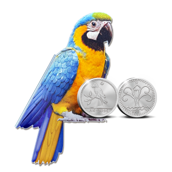 Papegaai Duit Zilver - 2 ounce
