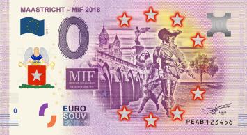 0 Euro biljet Nederland 2018 - Maastricht MIF KLEUR