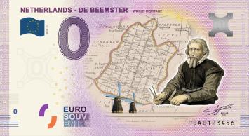 0 Euro biljet Nederland 2019 - De Beemster KLEUR