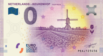 0 Euro biljet Nederland 2019 - Keukenhof Tulip Fields