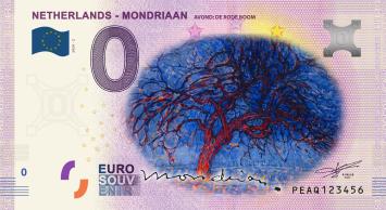 0 Euro biljet Nederland 2020 - Mondriaan II KLEUR