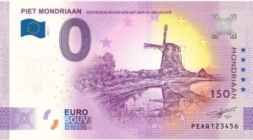 0 Euro biljet Nederland 2022 - Mondriaan Oostzijdse Molen #002000