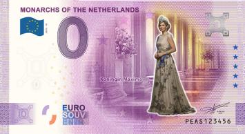 0 Euro biljet Nederland 2020 - Koningin Máxima KLEUR