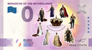 0 Euro biljet Nederland 2020 - Koninkrijk van Oranje-Nassau KLEUR