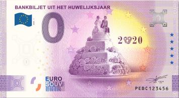 0 Euro biljet Nederland 2020 - Bankbiljet uit het huwelijksjaar #000666