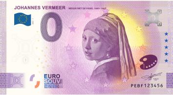 0 Euro biljet Nederland 2021 - Vermeer Meisje met de Parel #005000