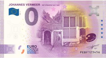0 Euro biljet Nederland 2021 - Vermeer Het Straatje #003333