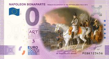 0 Euro biljet Nederland 2021 - Napoleon Bonaparte KLEUR