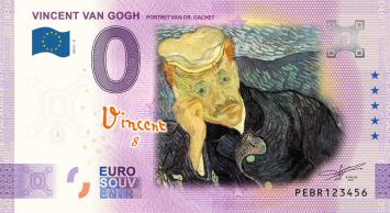 0 Euro biljet Nederland 2023 - Vincent van Gogh VIII Portret van Dr. Gachet KLEUR