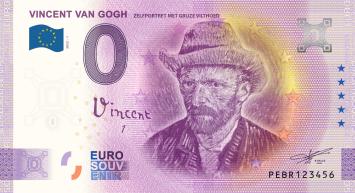 0 Euro biljet Nederland 2022 - Van Gogh Zelfportret #003333
