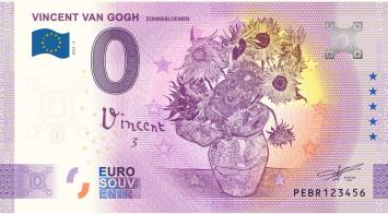 0 Euro biljet Nederland 2022 - Van Gogh Zonnebloemen #002000