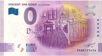 0 Euro biljet Nederland 2022 - Van Gogh De Slaapkamer #003333