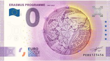 0 Euro biljet Nederland 2022 - Erasmus Programme