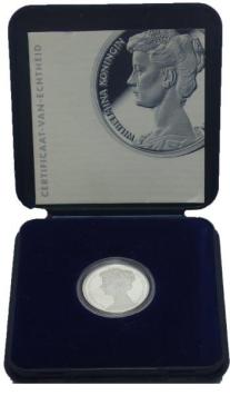 Penning 1998 100 Jaar koningin Wilhelmina in zilver 21 mm