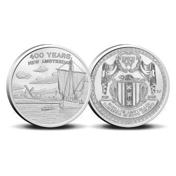 400 jaar Nieuw-Amsterdam  2025 penning in coincard