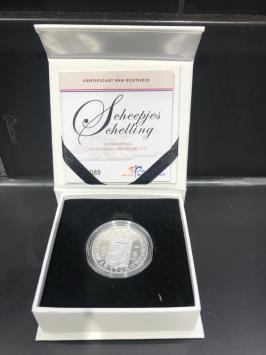 Nederland 2017 zilveren replica Scheepjesschelling Holland 1721