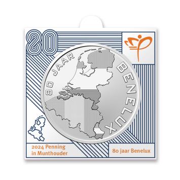 Nederland 2024 80 jaar Benelux penning in munthouder