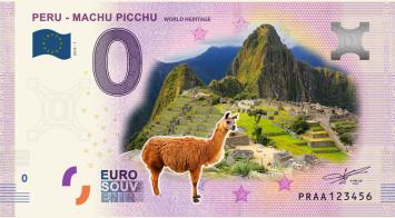 0 Euro biljet Peru 2019 - Peru Machu Picchu KLEUR