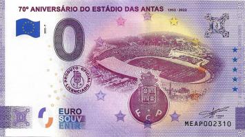 0 Euro biljet Portugal 2022-70 Aniversário do Estádio das Antas