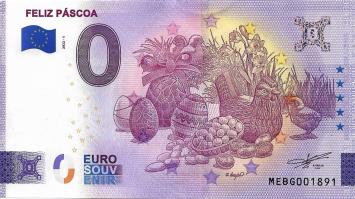 0 Euro biljet Portugal 2022 - Feliz Páscoa