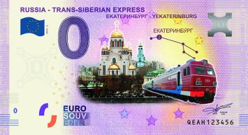 0 Euro biljet Rusland 2019 - Trans-Siberian Express II Yekaterinburg KLEUR