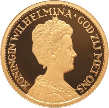 Replica 10 gulden goud 1911 in Verguld Zilver