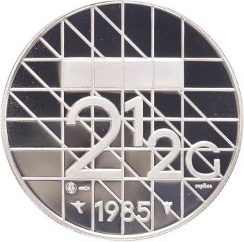 Replica 2 1/2 Gulden 1985 Beatrix in Zilver