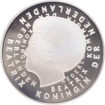 Replica 1 Gulden 2001 Beatrix in Zilver