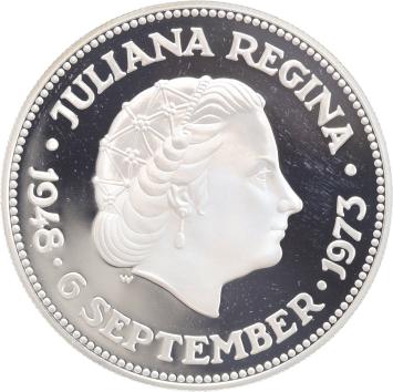 Replica 10 Gulden 1973 Juliana in Zilver variant