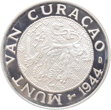 Replica Curacao 2 1/2 Cent 1944 in Zilver