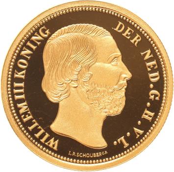 Replica 2 1/2 Gulden 1874 in Verguld Zilver