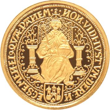 Replica Dubbele Rozenobel ca 1600 Kampen in Goud