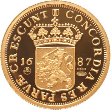 Replica Rijksdaalder 1687 Graafschap Holland in Verguld Zilver