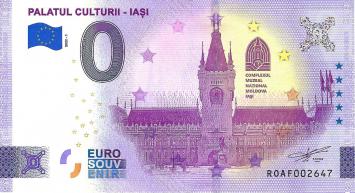 0 Euro biljet Roemenië 2022 - Palatul Culturii Iasi