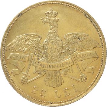 Romania 25 Lei gold 1906