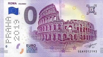 0 Euro biljet Italië 2019 - Roma Colosseo Praha2019