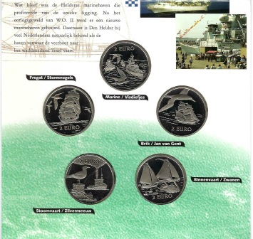 SAIL Den Helder 1997 5 different 2 euro tokens