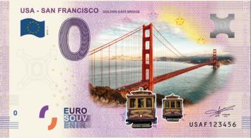 0 Euro biljet USA 2019 - San Francisco KLEUR