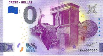 0 Euro biljet Griekenland 2022 - Crete Stier