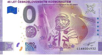 0 Euro biljet Tsjechië 2021 - Ceskoslovenskym Kosmonautem - Oldrich Pelcak ANNIVERSARY